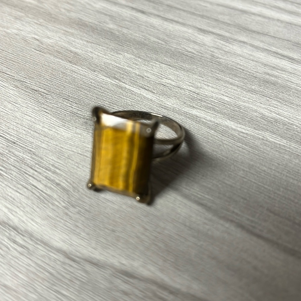 Cocktail ring size 7, smoky quartz
